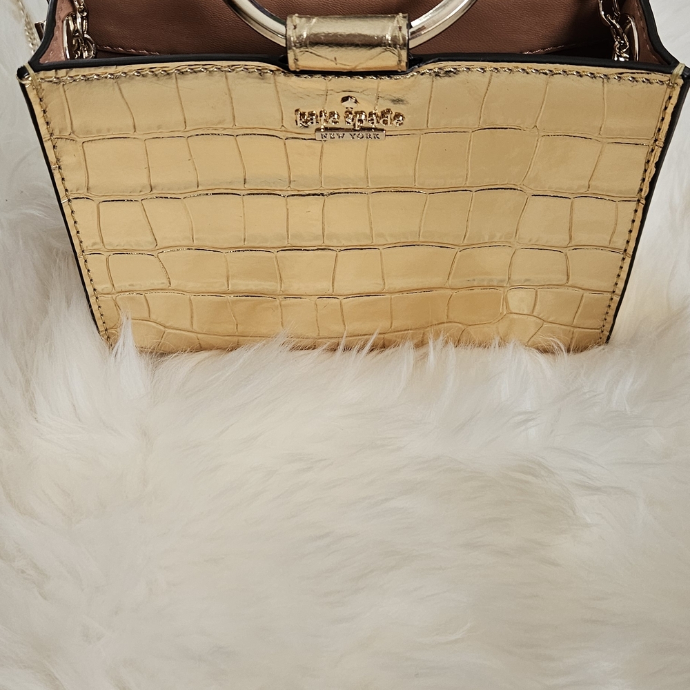 Kate Spade Gold Croc-Embossed Women's Bag